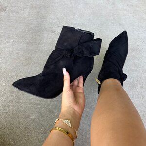 NEW WOMANS RUSH FAUX SUEDE Bow Knot Ankle Boots